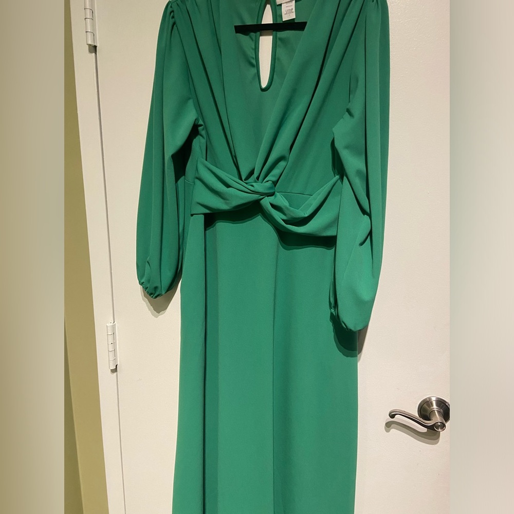 Boutique wrap front formal maxi dress